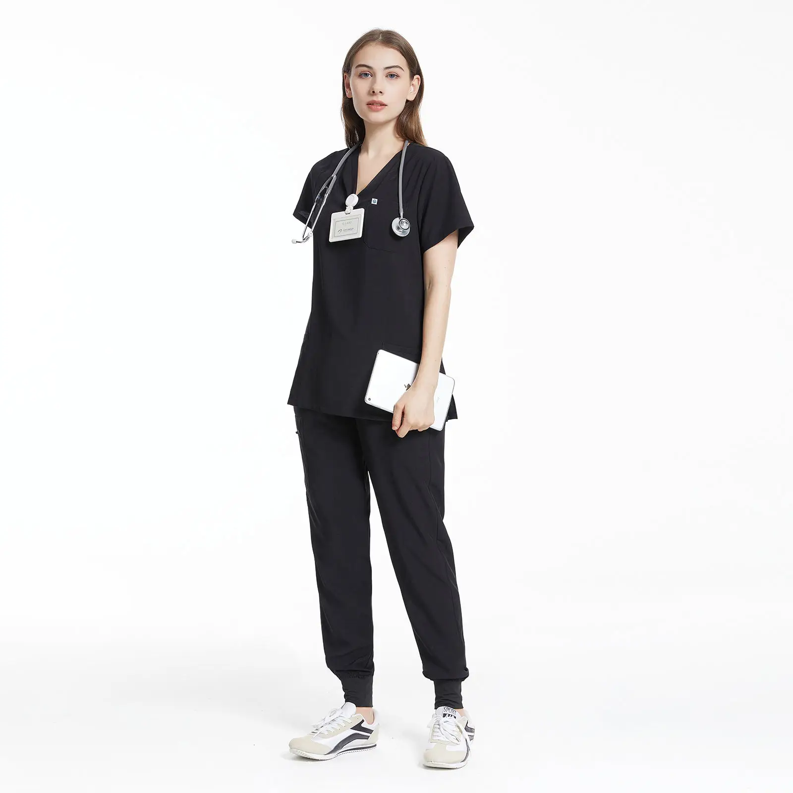 Custom Logo Doctor Nurse Suit Fashionable Design Surgical Nursing Uniform Sets Wholesale Scrubs Uniforms Sets