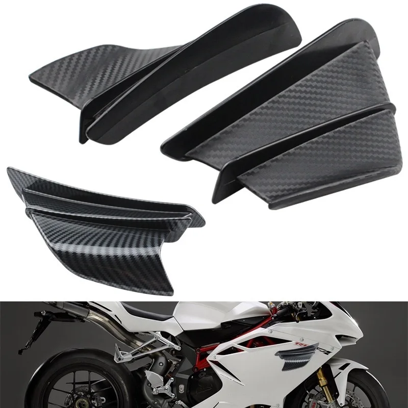 Wholesale Motorcycle Winglet Aerodynamic Wing Kit Spoiler for Suziki GSXR 600 750 1000 Kawasaki Z650 Z900 Yamaha R1 R6 Honda CBR