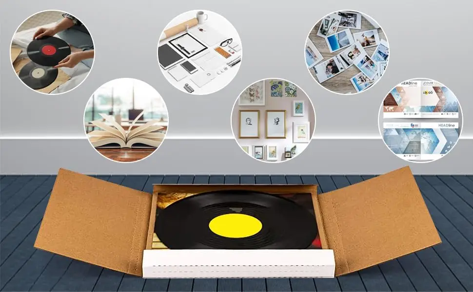 Thickened corrugated cardboard for better protection merch box for vinyl record vinyl lp record box mailer pack cardboard