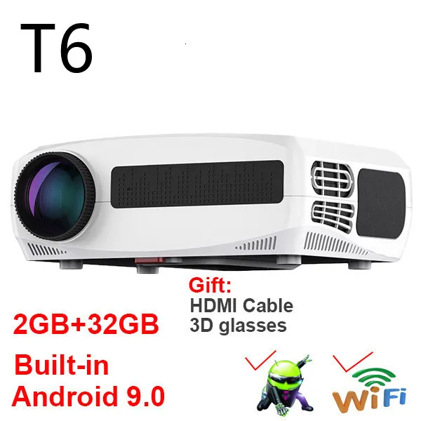  Проектор 4K для домашнего кинотеатра Full Hd 1080p Smart Android 4D с коррекцией