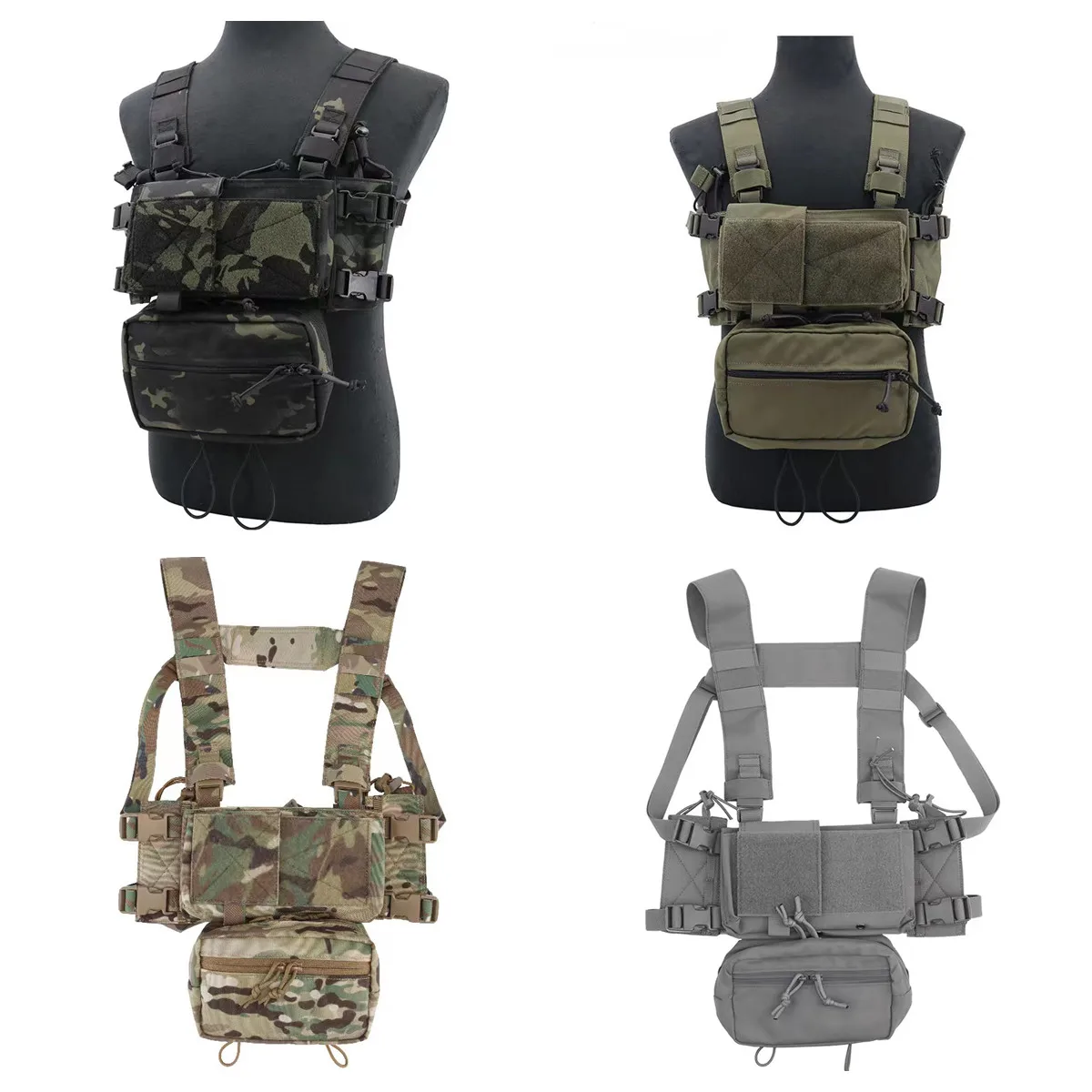 MITO Durable chest rig MK4 Cordura Nylon tactical vest adjustable  harness tactical vest bags