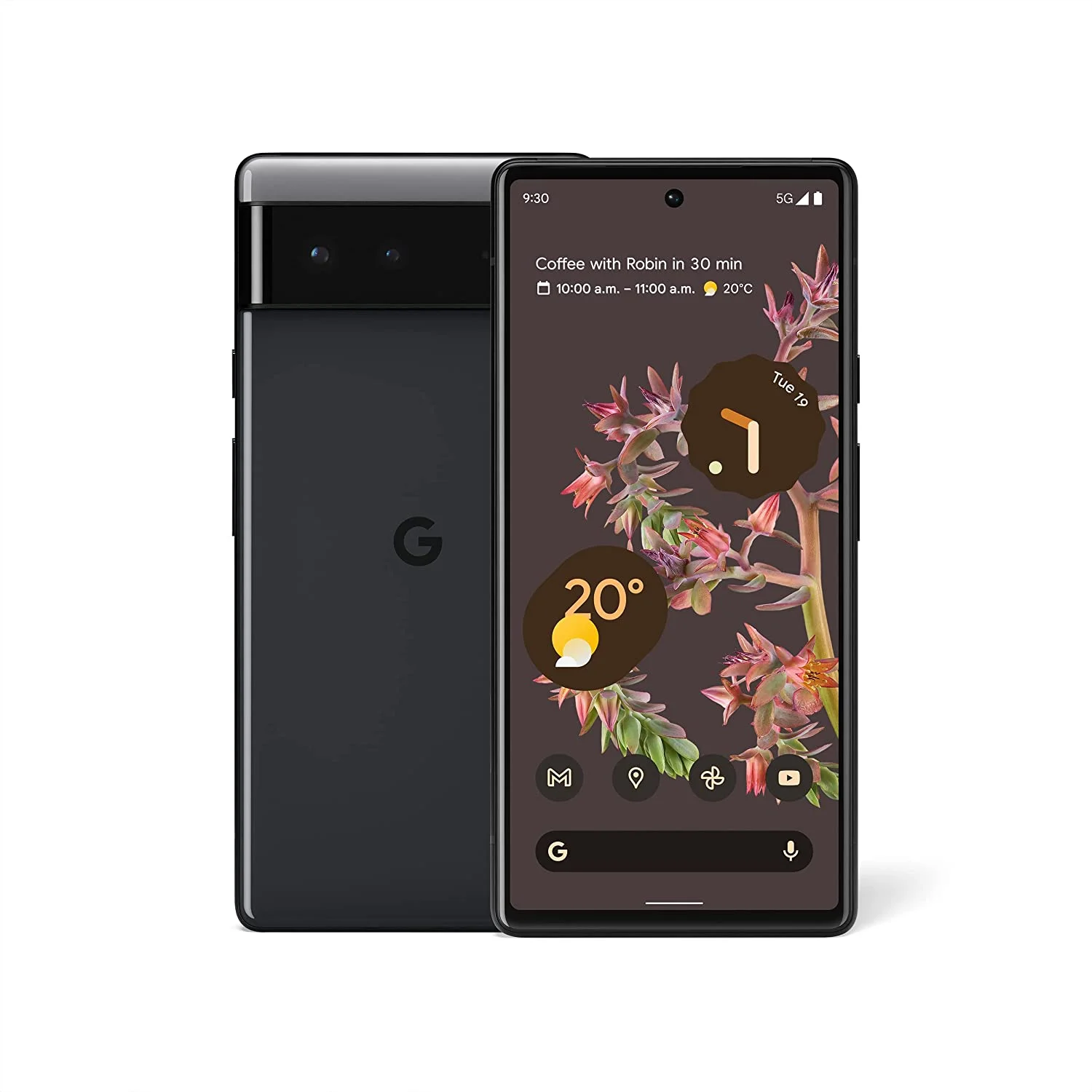 Разблокированный смартфон Google Pixel 6 - 5G на базе Android с усовершенствованной Пиксельной камерой и телеобъективом-128 ГБ-Storm Black