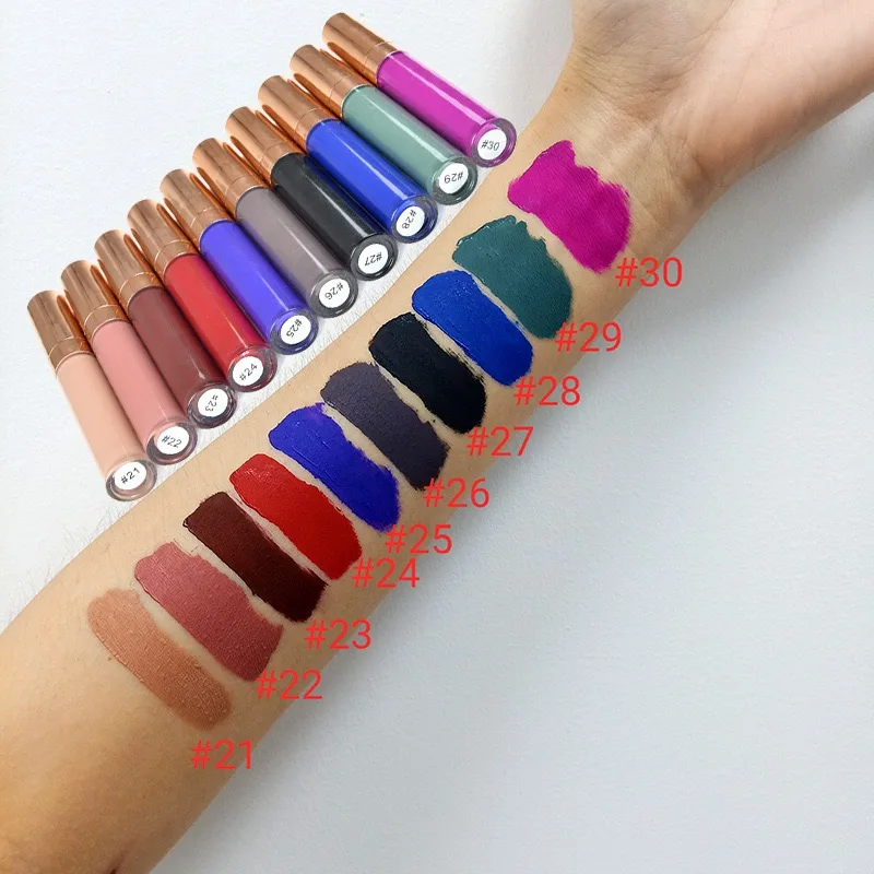 Arrival Luxury Custom Halal Private Label Waterproof Cosmetics Matte Liquid Lipstick New