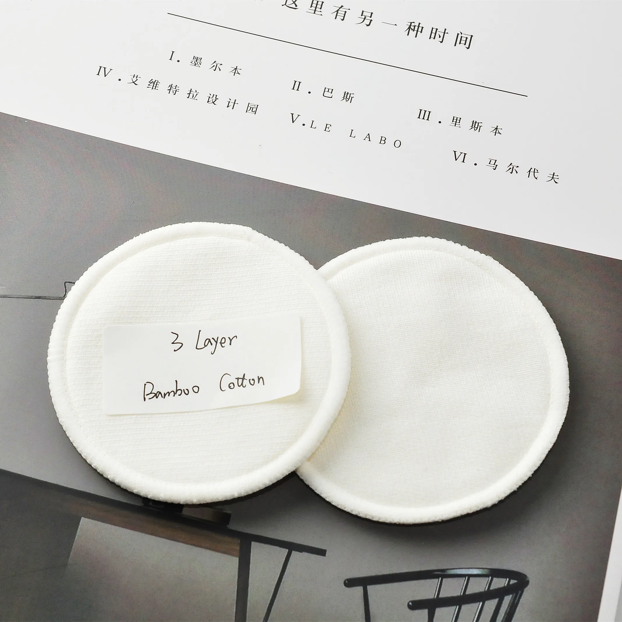 Reusable Washable 3 Layer Thicken Round 100 Organic Bamboo Cotton Pads For All Skin Types