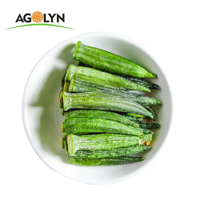 Здоровые закуски VF Okra, вакуумная жаровня Okra, высокое качество, сушеные овощные чипсы Okra