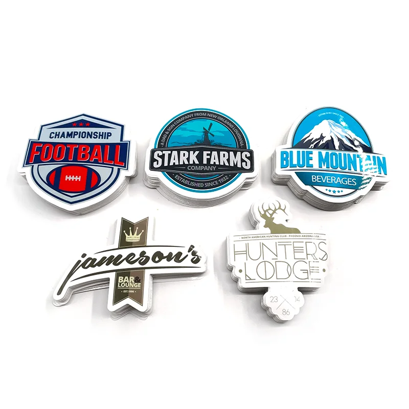 Customized Die-Cut Waterproof PVC Adhesive Stickers UV-Protected and Multi-Style Designs Custom Printed for Packaging Labels