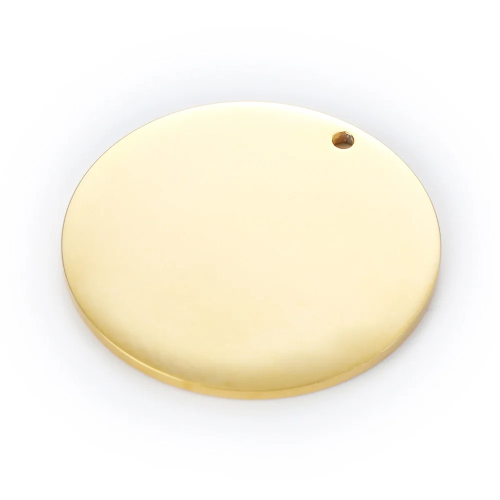 Stainless Steel Mirror Polished 6-30mm Disc Round Tags Pendants for Making Necklace Jewelry