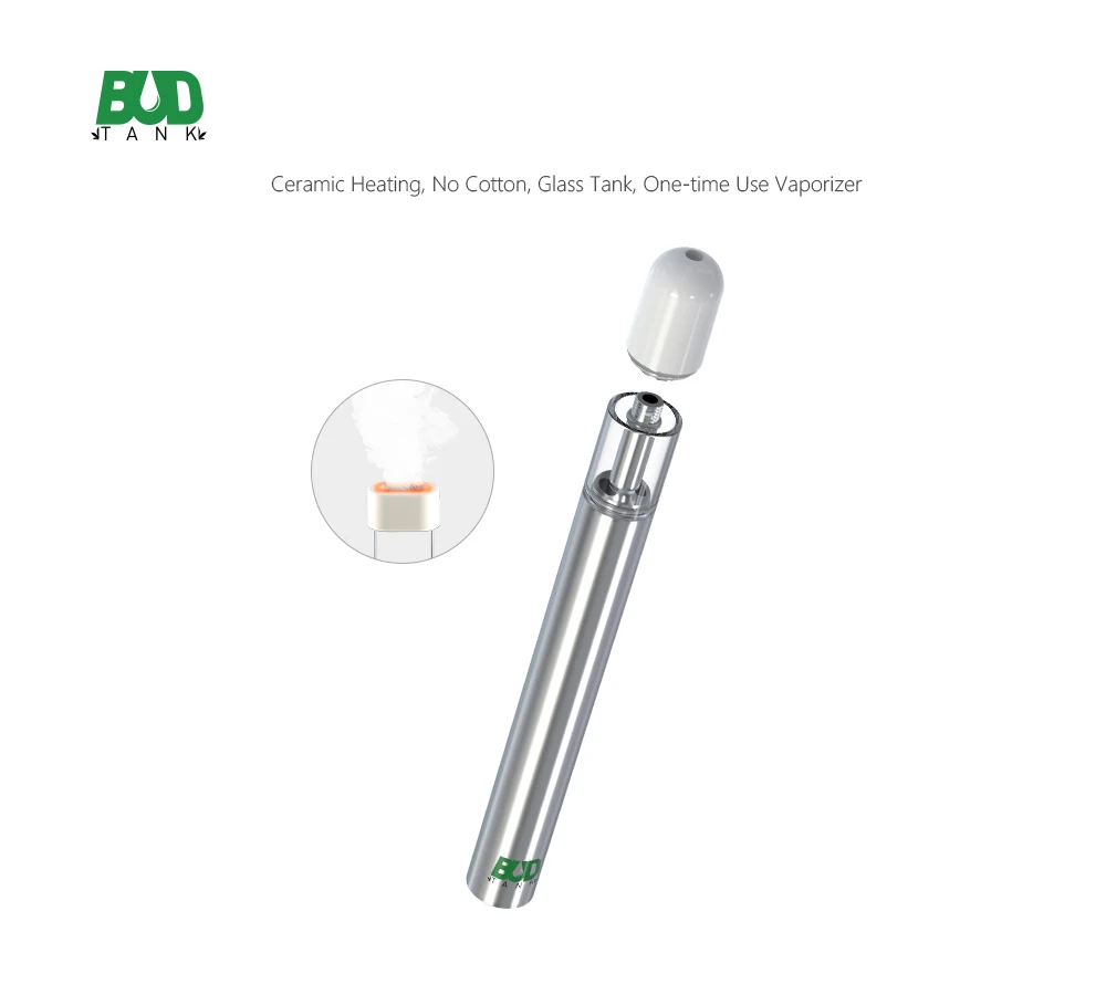 
Buddy Electronic Cigarette 510 Thread 0.5m1ml Empty CBD Oil one time use Vape Pen can match different types of oil 