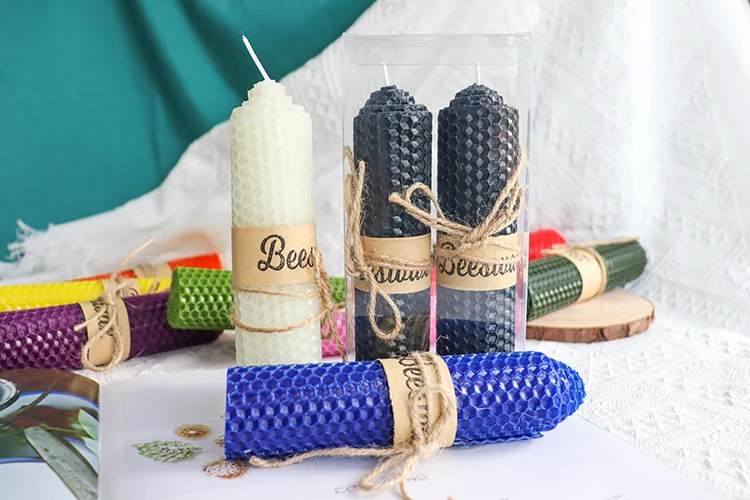 Hot Sale Natural Bee wax Colors Candles Gift Set for Home decoration