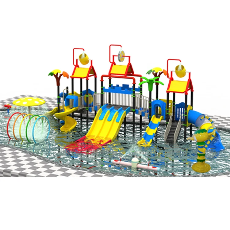 Aqua Park Amusement Playground Pool games spray splash slip toys Equipment Kids Water Park Slides