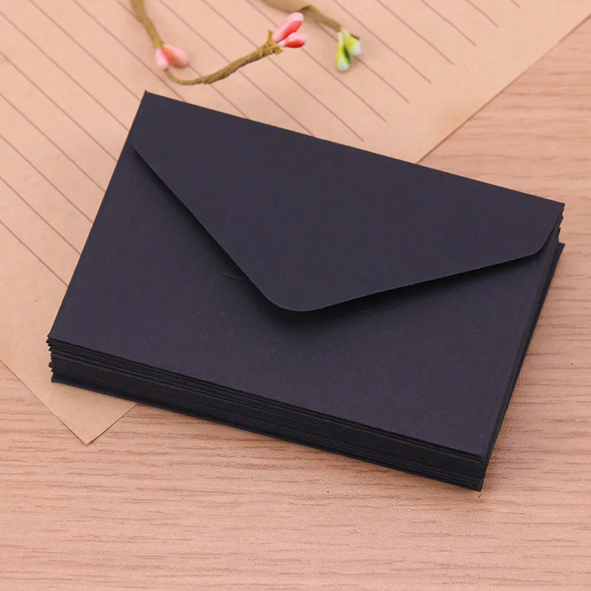 
Wholesale Custom Logo White Black Kraft Blank Classical Paper Window Envelope Wedding Invitation Envelope Gift Envelope 
