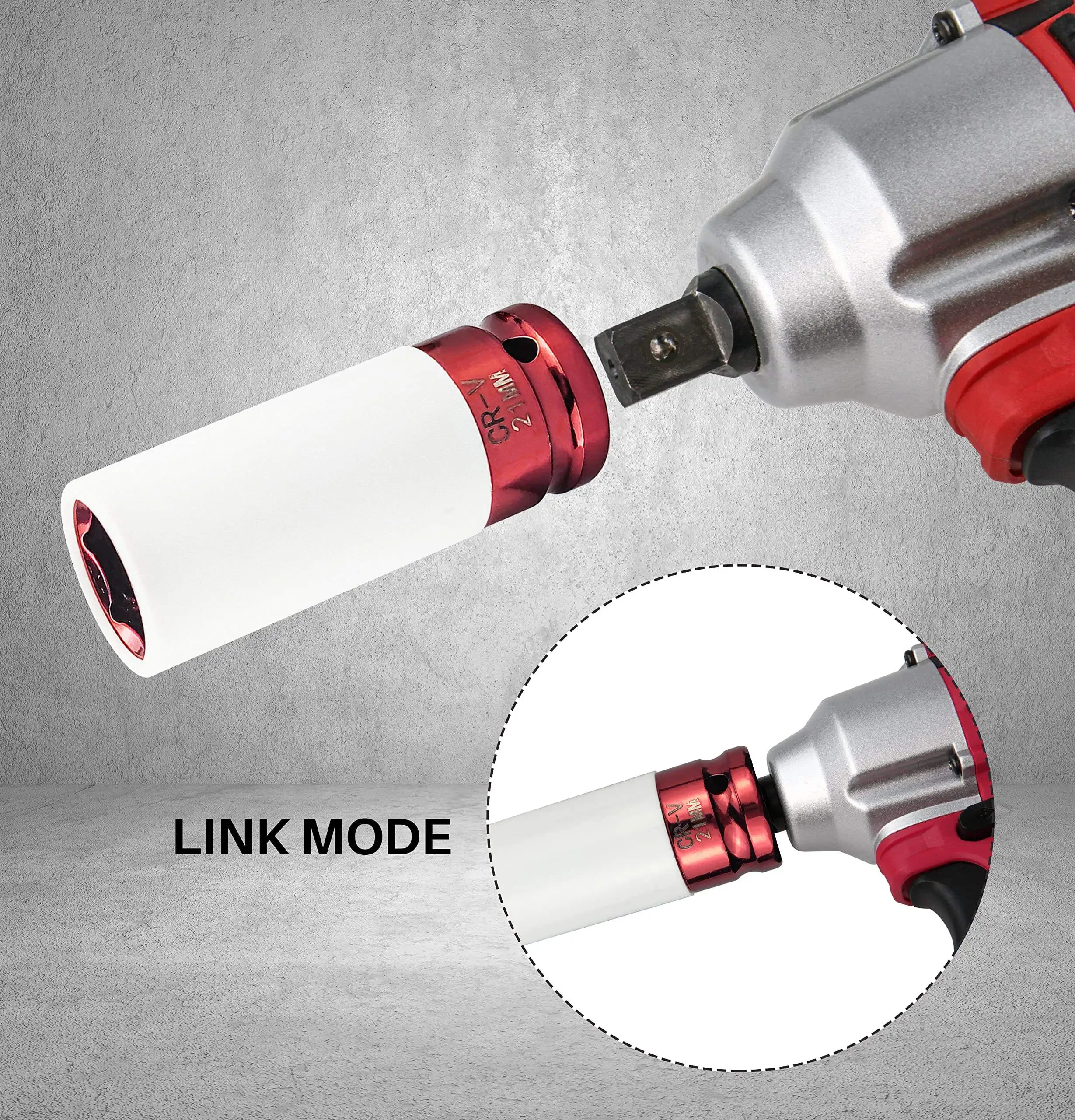 High Quality Impact Socket Set 1/2 Inch With Deep Impact CRV 3pcs Colors Socket Tools Set With Plastic Box