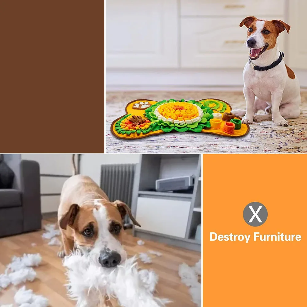 A570 Custom Pet Snuffle Dogs Interactive Sniff Feeding Mat Puppies Dog Treat Training Stress Relief Bone Shape Dog Slow Feeder