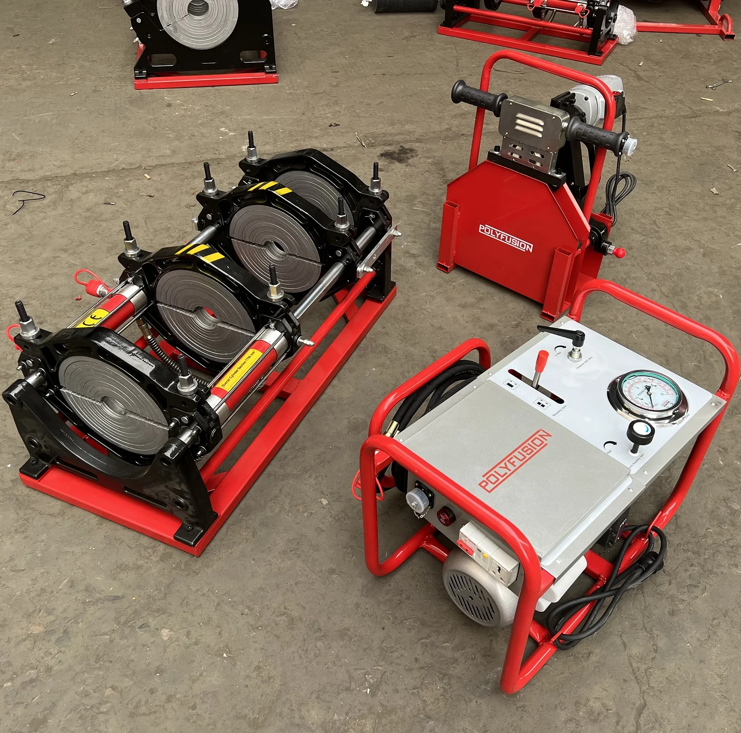 200-50MM Hydraulic plastic pipe butt fusion welding machine pe pipe welding machine hdpe pp pipe butt welding equipment