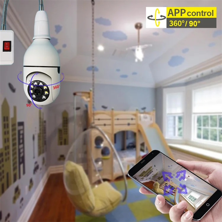 360 Degree HD 1080P CCTV Video Light Bulb E27  IP Wireless Mini Security Hidden Wifi Camera