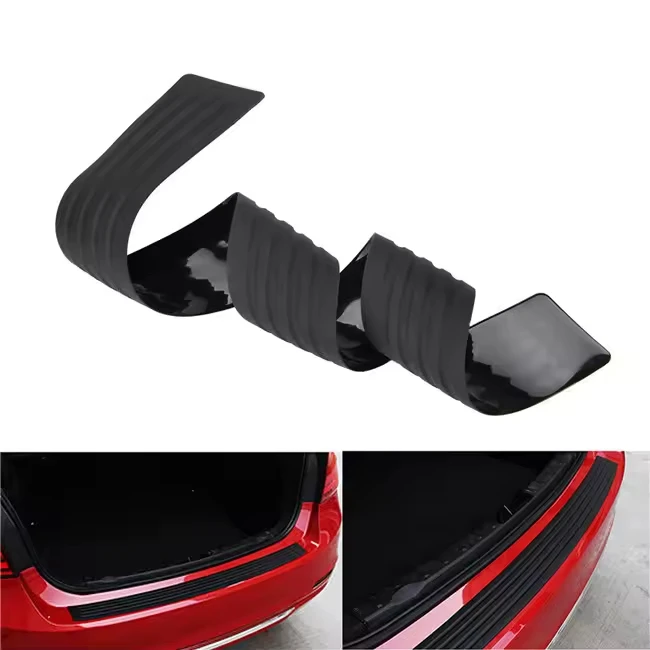 Car 90CM/104CM trunk protective strip bumper anti-collision rubber strip tailgate decorative strip threshold rear guard plate