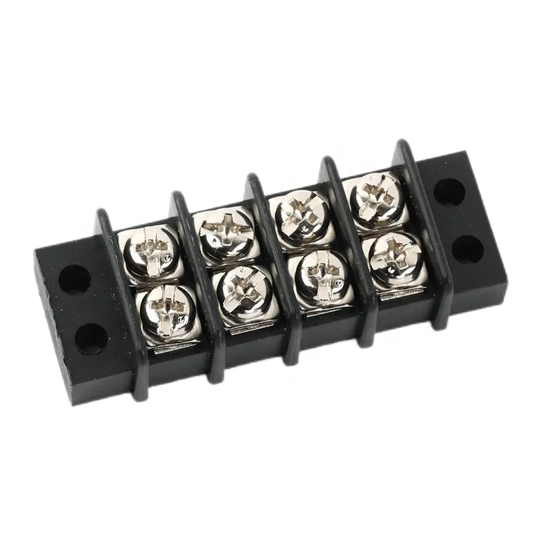 double rows barrier terminal block panel mounted 9.5mm pitch solderless  KF49-9.5 solderless terminal block with fixed ears