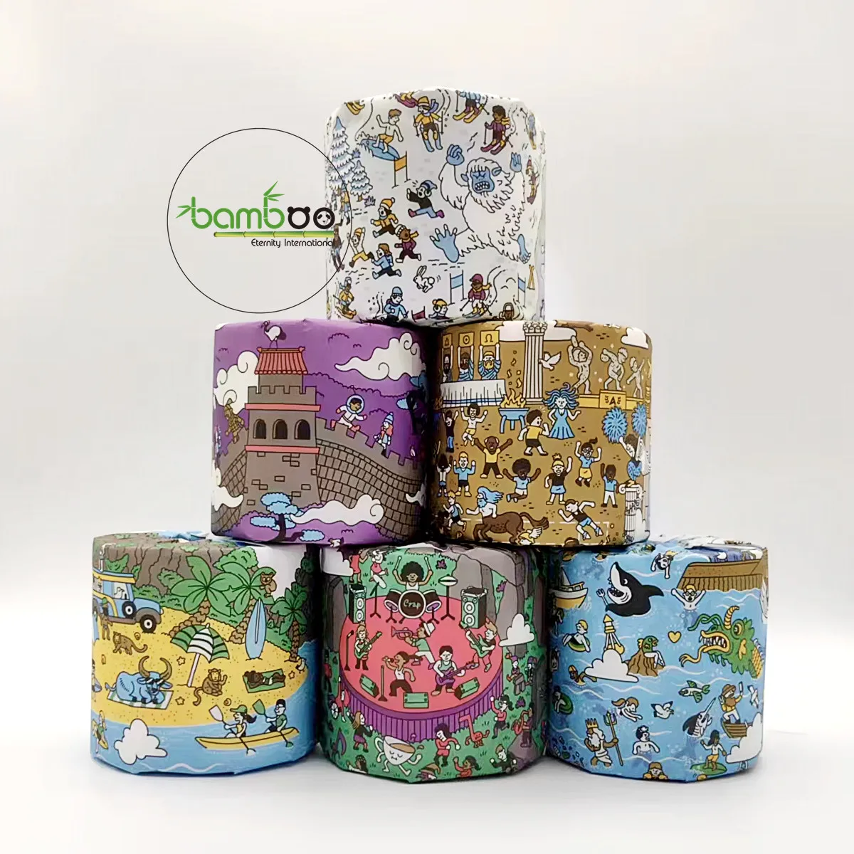 Manufacturer Wholesale 1/2/3/4 Layers Printed Core Bathroom Tissue/toilet Paper/toilet Tissue Rolls