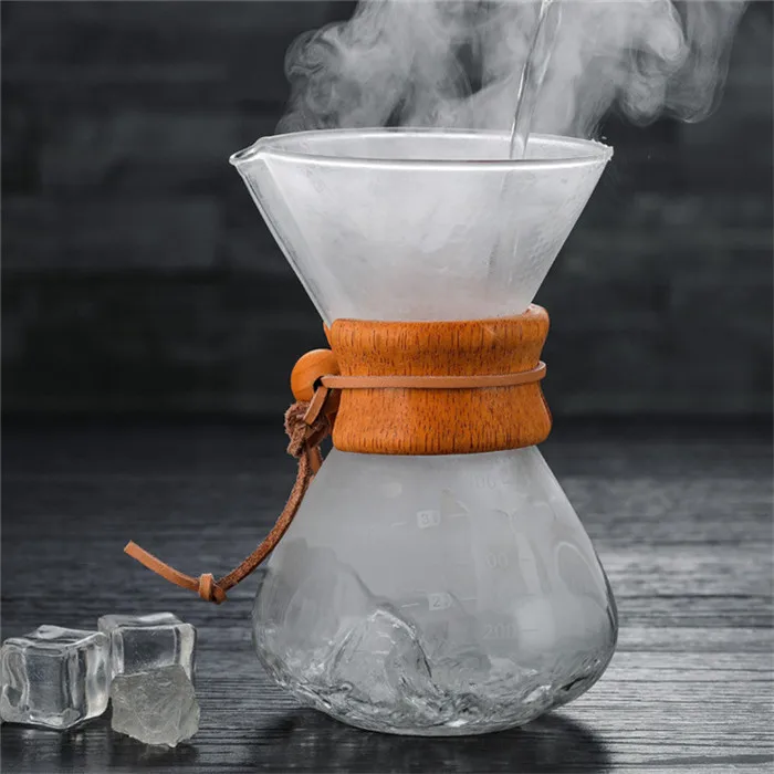 Cheap Wholesale Clear cloud borosilicate glass Coffee Carafe sharing pot Japanese style Coffee tea Pot