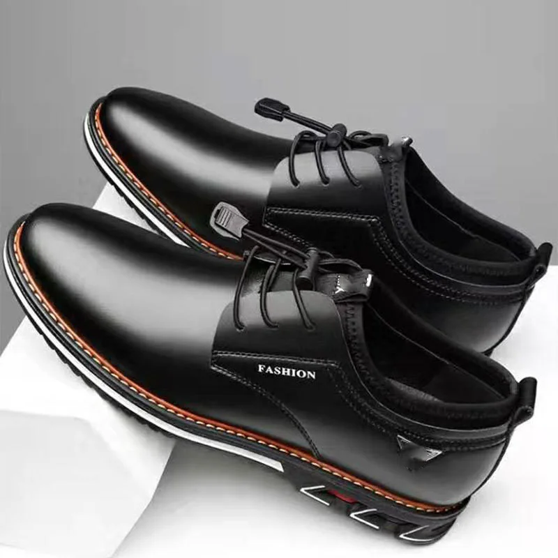 Latest Design Large Size Classic Office Casual Fancy Style Original High Quality Business Black Dress Shoes Leather Shoes Men