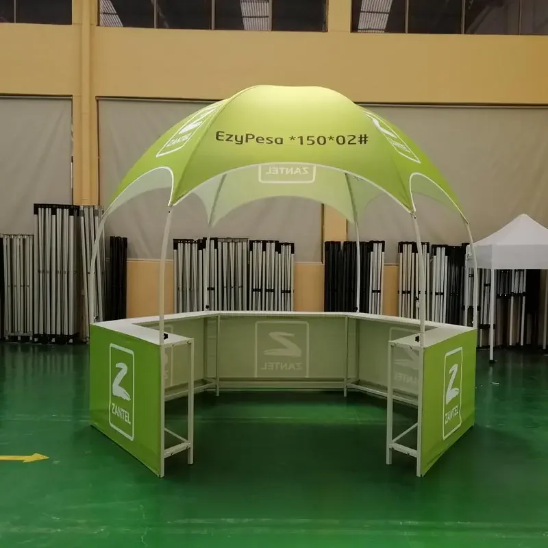 Рекламный рекламный киоск стенд выставочный палатка 3x3 большой дисплей шестиугольная купольная