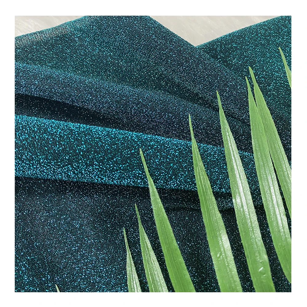 
Gold and Silver Thread Elastic Polyester Knitted Fabric Gold Super Shining Star Stage Wedding Cloth Fabric 