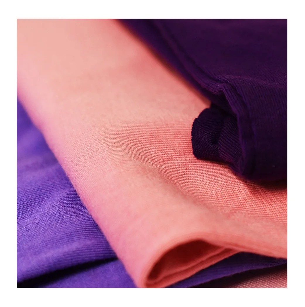 The Best of Home Textiles CVC 60/40 Cotton Polyester Blended Fabric for Jersey Knitted Woven Colorful Organic