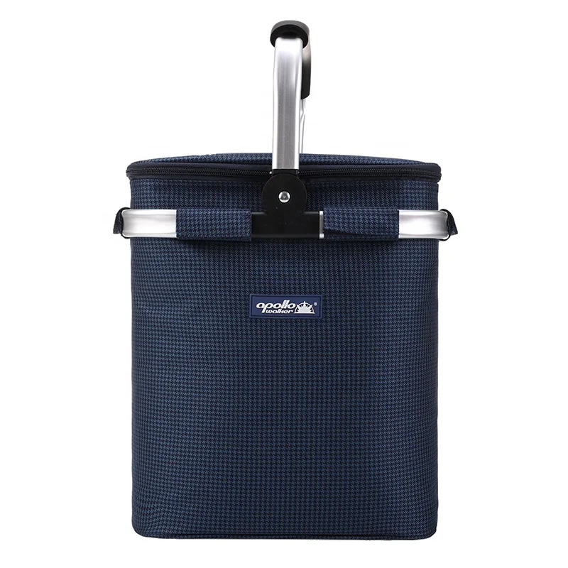 Factory High Quality Classic Cooler Bag Larger Heat Retention Insulated Lunch Bag+Wine Bottle Cooler Fresh Keeping Lunch Case