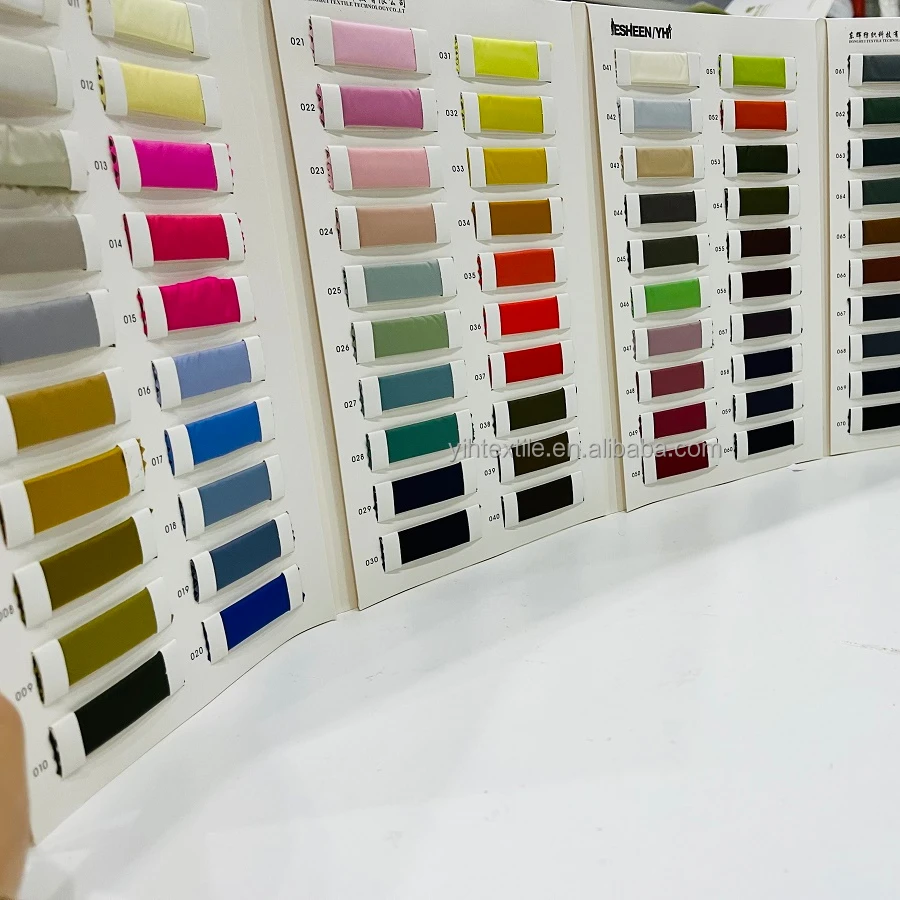 In stock 100% Polyester 20D*30D  plain pongee   Fabric for Sports Wear winter jacket School Uniform