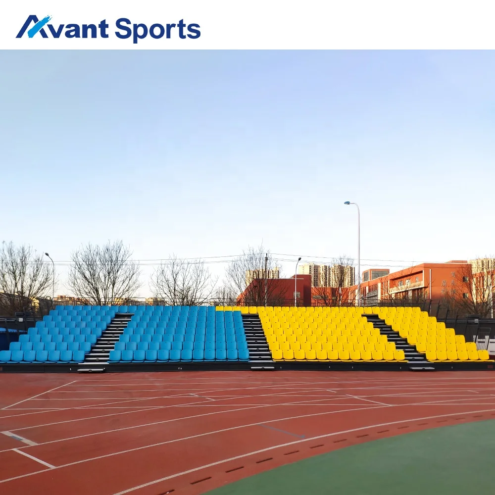 Avant Sports Outdoor Stadium Retractable Bleachers Seats Telescopic Seating System With Backrest University Event Grandstand