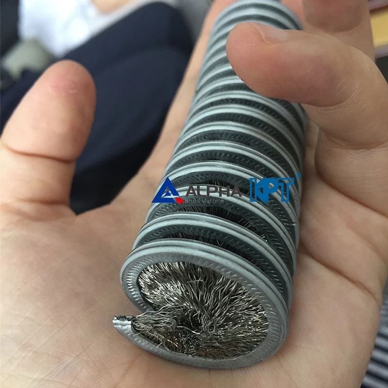 
Industrial Inner Roller Brush Machine with Nylon/wire/Abrasive filament Spiral Brush Electric Rotating Cleaning Brush Machine 