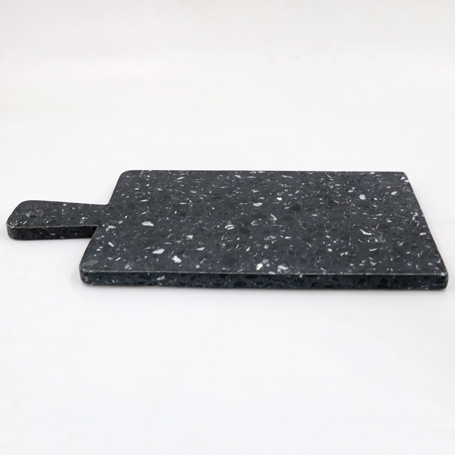 Wholesale Customized Eco-style 15mm Thick PC Terrazzo Stone Chopping Board Handicraft Kitchenware Household Use Square Shape Box