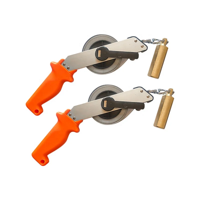 Handheld Oil Gauging Tape Sounding Tape with Brass Tip 15M Stainless Steel Measuring Tape for Oil Tank