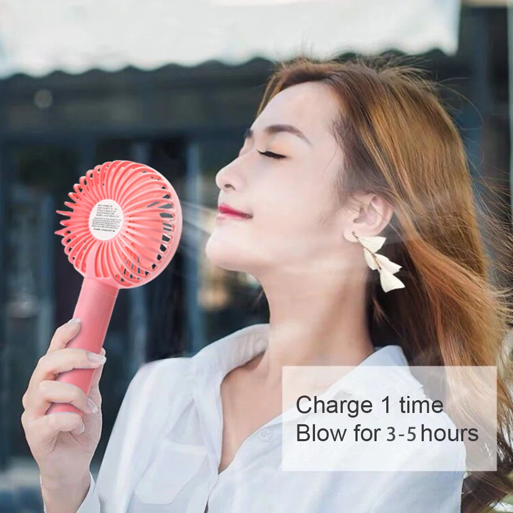 2021 New Design Handy Battery Usb Rechargeable Mini Fan Electric Portable Desktop Fan Pocket Fan
