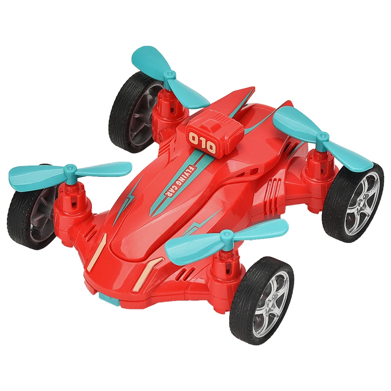 Bemay Toy Inertial Radar Flying Car with 4 Propellers Friction Car Toy for Kids