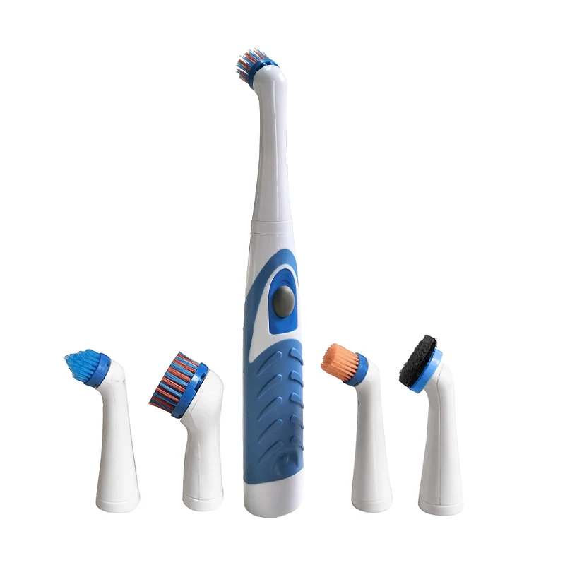 Hot Sale Electric Cleaning Brush with Household All Purpose 4 Brush Heads by Sonic Scrubber for Bathroom/Kitchen Household Power