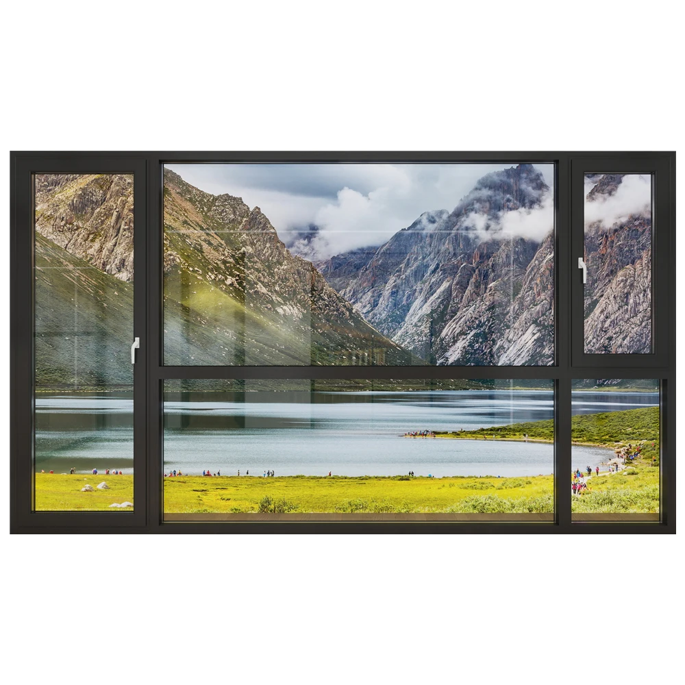 Windowall H120 беспроводные умные непромокаемые верхние подъемные раздвижные окна со звуконепроницаемым вертикальным закаленным стеклом Алюминиевые Подъемные