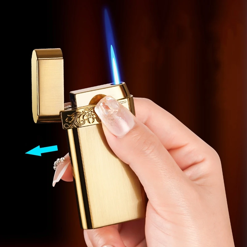 Modern Ultra-Thin Butane Lighter - Durable Metal Body, Perfect for Gifting and Bulk Orders