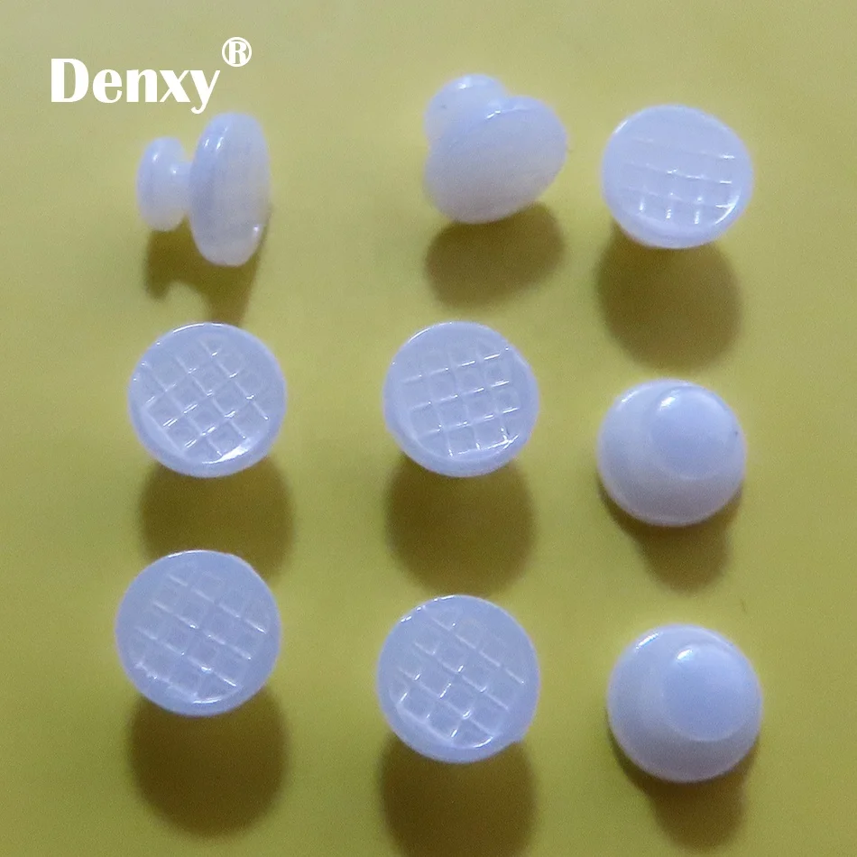 Denxy Orthodontic materials Composite Bondable Round Base Button Ceramic Lingual Buttons
