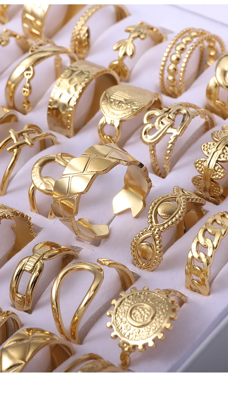 Stainless steel Ring women men adjustable size Titanium steel  finger ring Factory direct sales mixed models wholesale  jewelry