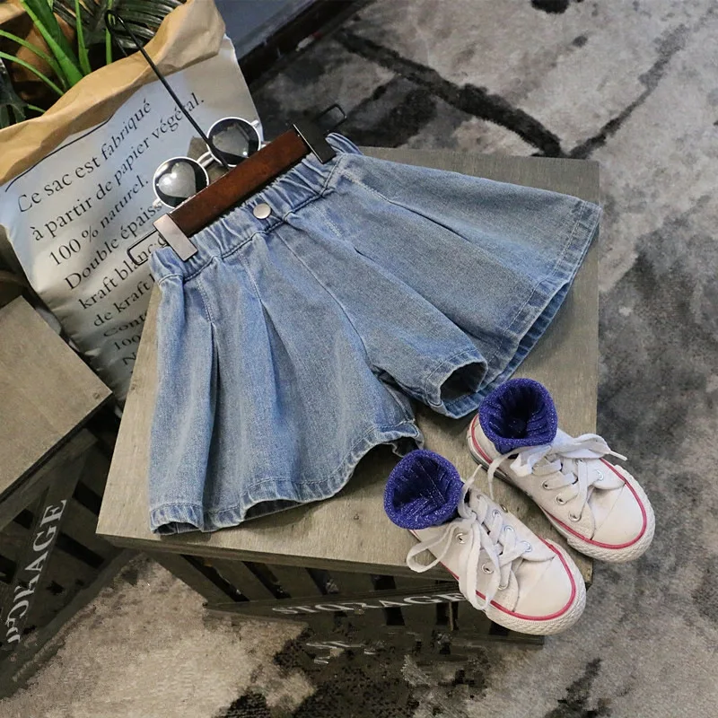 Wholesale Boutique Children Clothes Soft Wear Sexy School Girl Short Dress Denim Fabric Hot Girls Short Sexy Mini Skirt