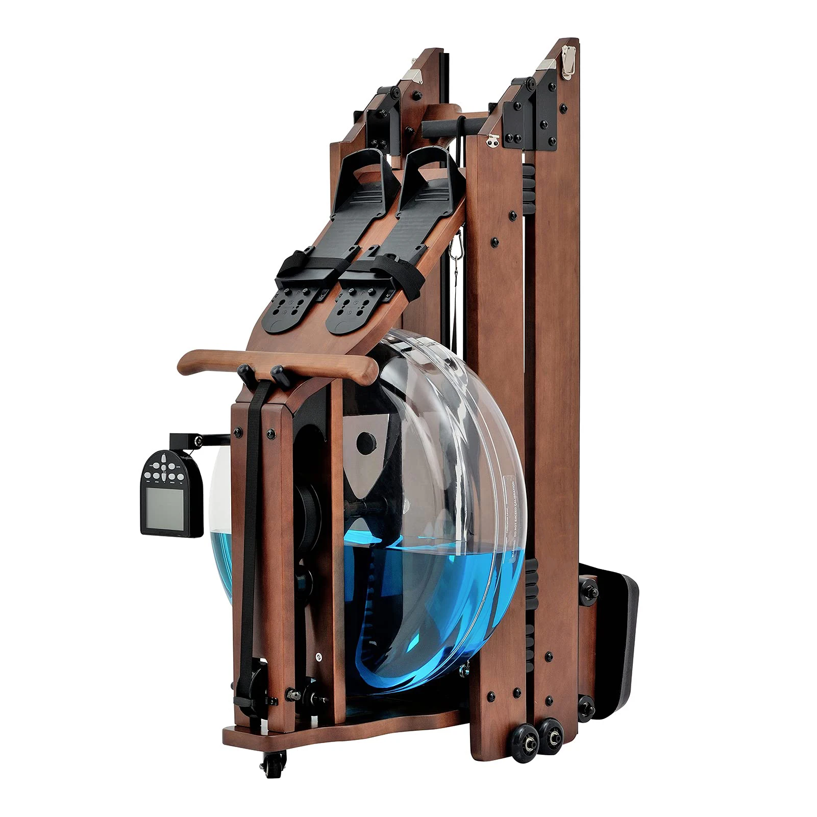 Gym Home Fitness Equipment Seated Wood Rowing Machine Wood Rower Water Folding Rowing Machine