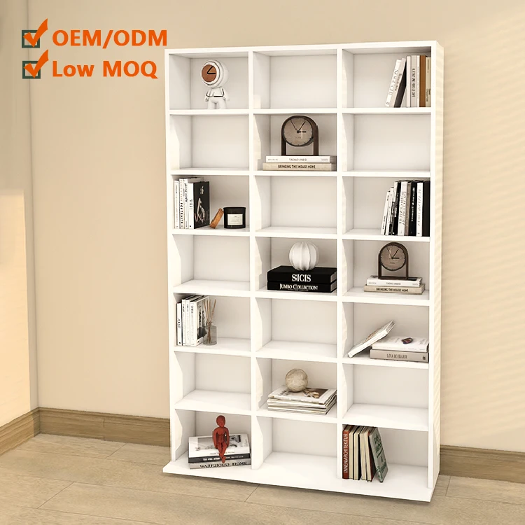 Easy Assemble Simple Style Book Cabinet Wood Bibliotheque Library Modern Bookshelf