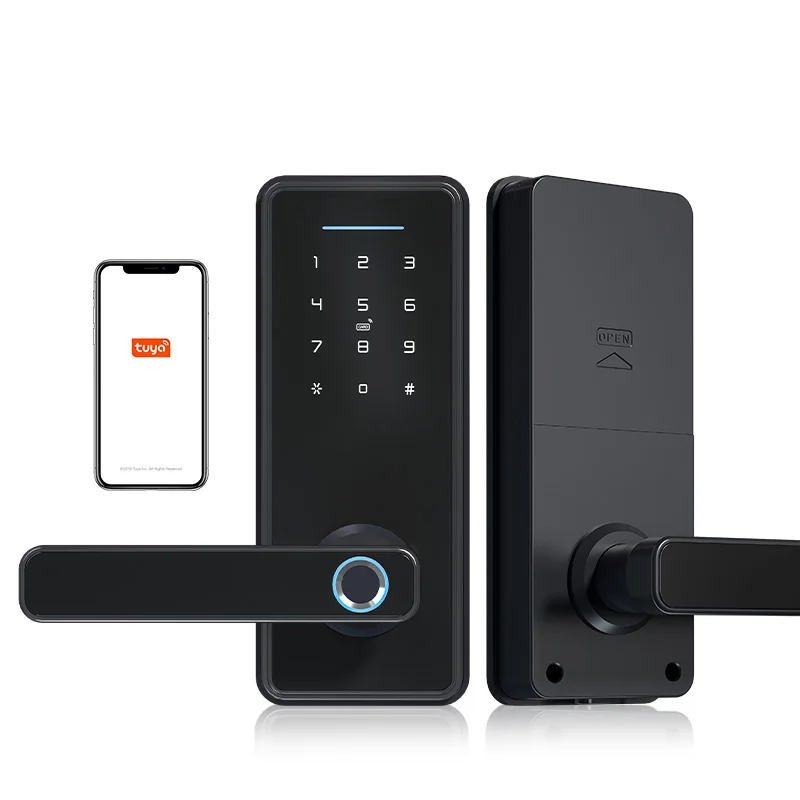 Tropernic Electronic Digital combination lock by Tuya App Fingerprint Reader Code Card