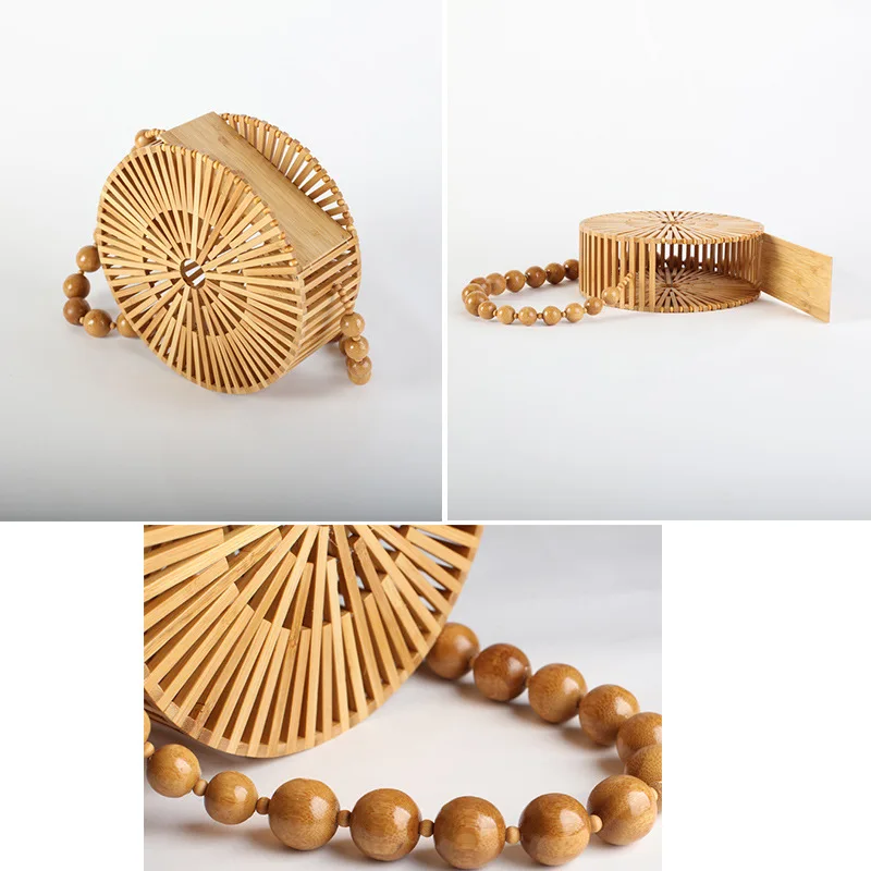 2021 дизайнерская Новая модная трендовая бамбуковая сумочка, сумка из натурального бамбука