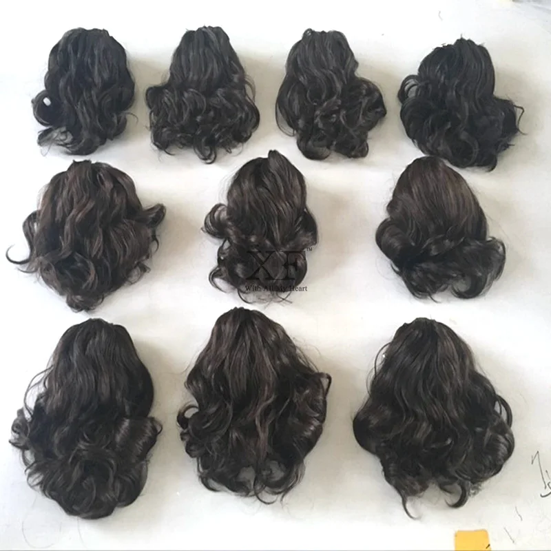 
Fast Delivery 100% European Hair Pony Tail Clips Soft Human Hair Coucou Clips For Women 
