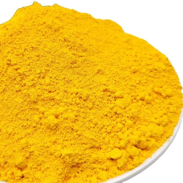 Industry grade yellow iron oxide pigment for plastic polyolefin rubber powder