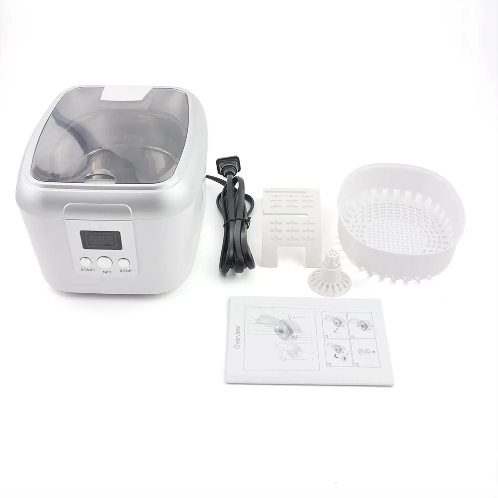 Jewelry portable machine ultrasonic cleaner dental pod mini quiet eyeglass solution ultrasonic cleaner