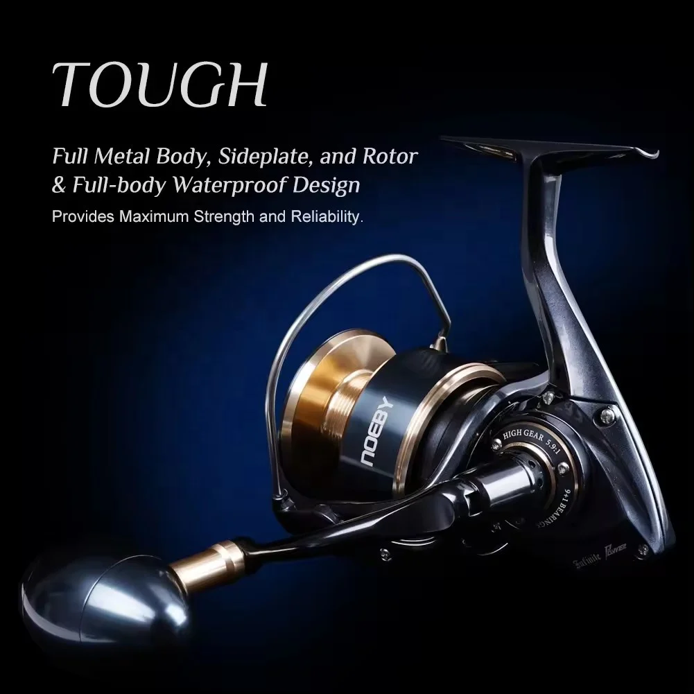Wholesale nice quality 9+1bb 5.9:1 up to drag power 30kg spinner fishing reel 10000 series for fishing
