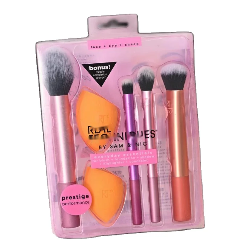 HZM 1/3/4 Pieces Pinceaux Brochash de maquillaj profesional Custom logo make brushes and sponge sets